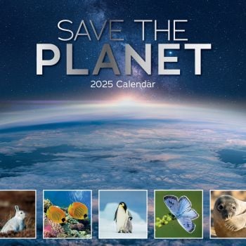 Save the Planet 16-Month Square Wall Calendar 2025