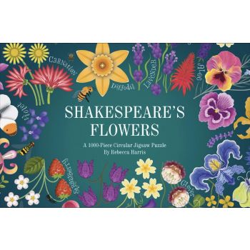 Shakespeare`s Flowers: A 1000-Piece Circular Jigsaw Puzzle