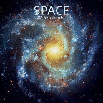 Space. 16-Month Square Wall Calendar 2026
