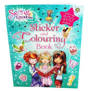 STICKER AND COLOURING BOOK. “Secret Kingdom“