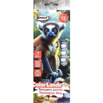 Бои в тубички B-Max Color Lands, 12 цвята x 6 ml