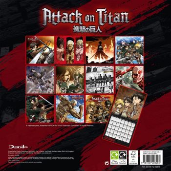 THE OFFICIAL ATTACK ON TITAN SQUARE CALENDAR 2022 /стенен календар/