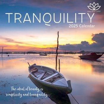 Tranquility 16-Month Square Wall Calendar 2025