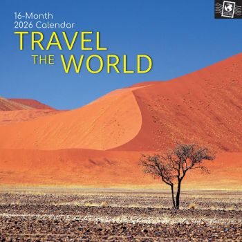 Travel the World. 16-Month Square Wall Calendar 2026