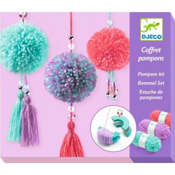 Комплект за тъкане Pendant Pompoms. Възраст: 7-13 год. /DJ09835/, “Djeco“