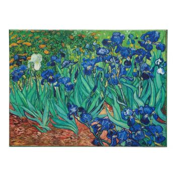 Van Gogh Irises: 500 Piece Blue Board Jigsaw Puzzle