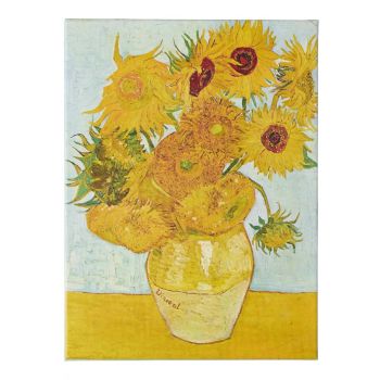 Van Gogh Sunflowers: 500 Piece Blue Board Jigsaw Puzzle