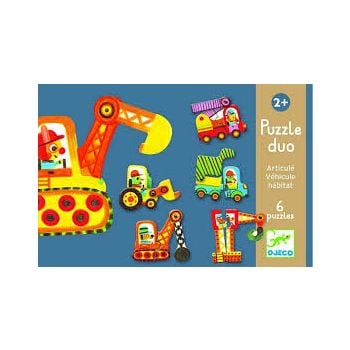 Пъзел Vehicles. 6 пъзела от по 2 части. Възраст: +2 г. /DJ08170/, “Djeco“