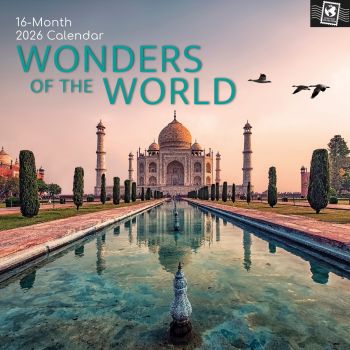 Wonders of the World. 16-Month Square Wall Calendar 2026