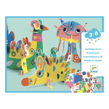 Комплект направи 3D забавни животни. Възраст: 3-6 год.. /DJ08983/, “Djeco“